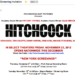 Hitchcock Critics Screening Invitation